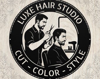 Letrero metálico personalizado de peluquería: arte de barbería personalizado, regalo de decoración para peluquería masculina