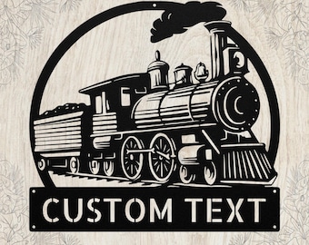 Personalized Train Metal Sign: Wall Art, Gift for Train Enthusiasts and Railroad Lovers