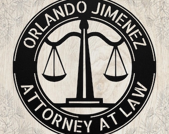 Personalized Law Firm Metal Sign: Custom Attorney Office Wall Art, Lawyer Gift