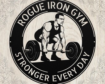 Letrero metálico personalizado para levantamiento de pesas: nombre personalizado, arte de pared para gimnasio, decoración de fitness, regalo