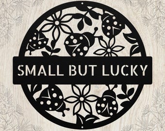 Letrero metálico personalizado de mariquita: arte mural de jardín personalizado, decoración de insectos para el hogar, regalo