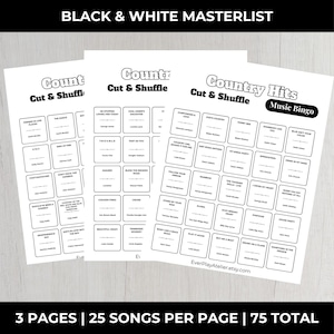 Country Music Bingo Game | 100 Cards • 75 Songs • Spotify Playlist (Digital Download) image 14