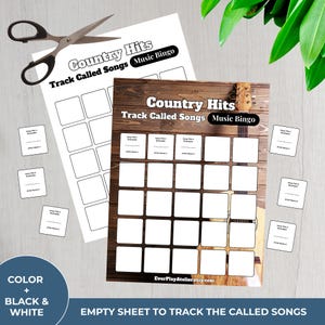Country Music Bingo Game | 100 Cards • 75 Songs • Spotify Playlist (Digital Download) image 15