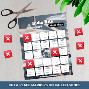 Indie Music Bingo Game | 100 Printable Cards + 75 Independent Songs & Spotify Playlist (Digital Download) image 10
