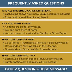 TRAVEL Music Bingo Game • 100 Printable Cards • 75 Curated Songs • Spotify Playlist (Digital Download) image 19