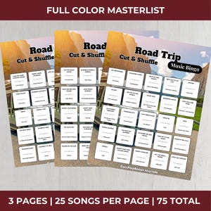 Road Trip MUSIC BINGO Game | 100 Printable Cards + 75 Songs & Spotify Playlist (Digital Products) image 13