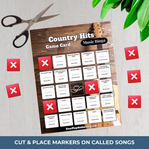 Country Music Bingo Game | 100 Cards • 75 Songs • Spotify Playlist (Digital Download) image 10