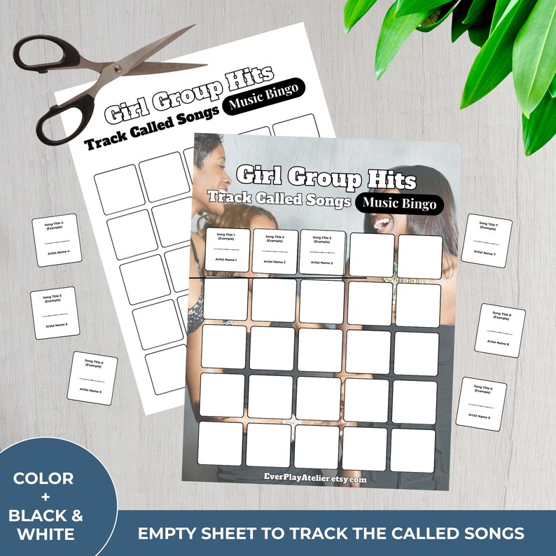 Girl Group MUSIC BINGO Party Game | 100 Printable Cards + 75 Songs & Spotify Playlist (Download) image 15