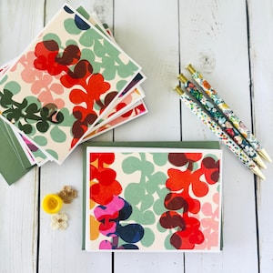 Set of 10 Blank Note Cards with envelopes - Colorful Note Cards set - Stationery Sets - Snail Mail