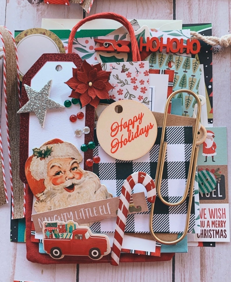 Christmas Scrapbook Mystery Bag Paper Ephemera Inspiration Etsy