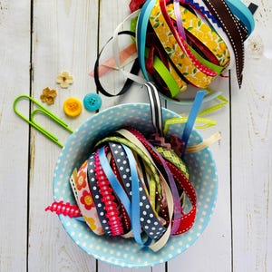Ribbon Scrap Bundle - 15 PCS Assorted Ribbon for Junk Journals
