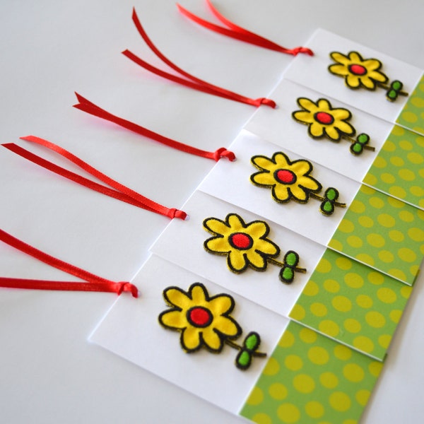 Applique Flower Gift Tags - Mothers Day