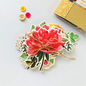 Flowers Die Cuts Pack - 16 Mixed Bag - Embellishment Kit - Junk Journal Supply - Paper Goods -  Spring Die cuts
