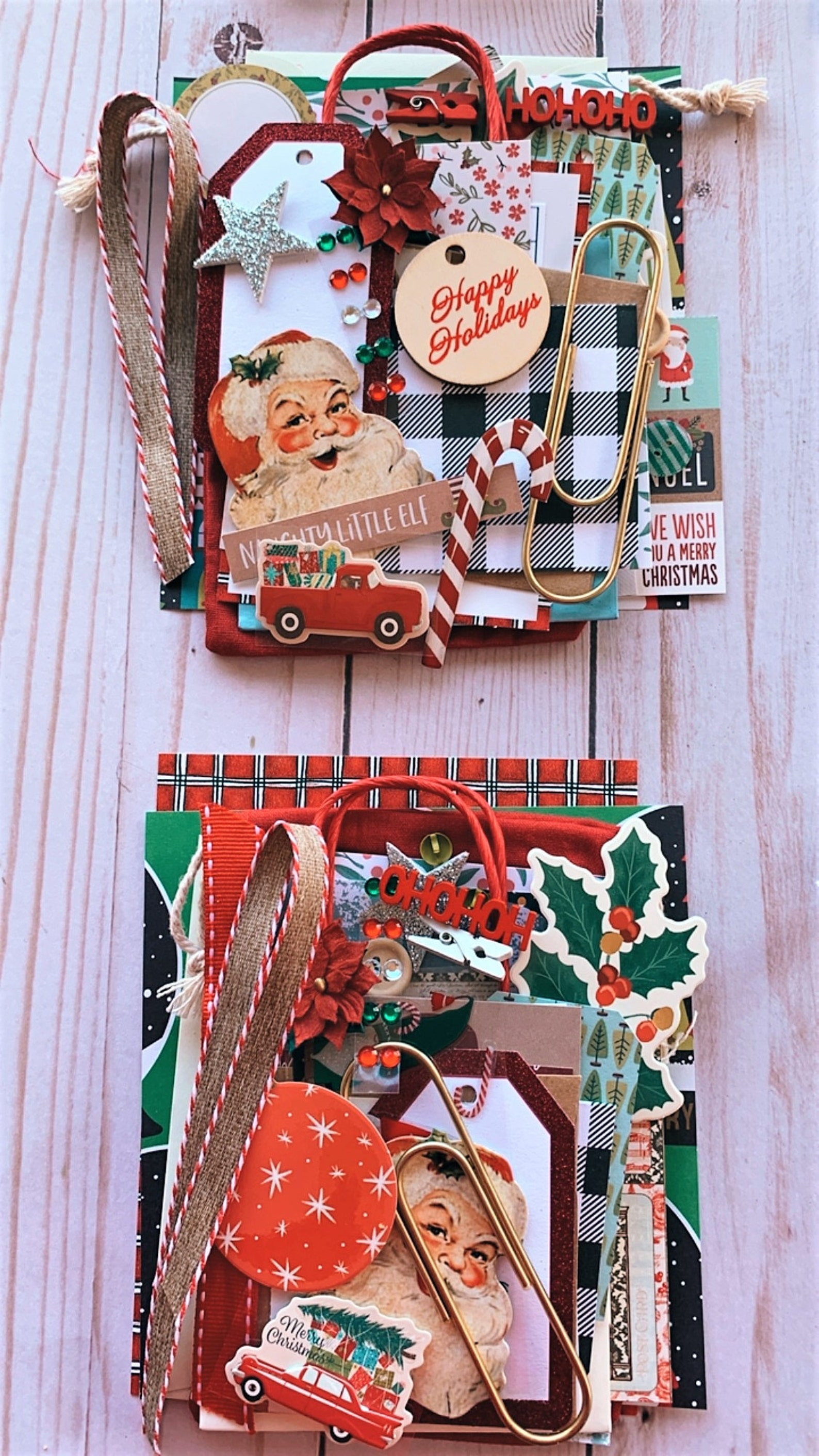 Christmas Scrapbook Mystery Bag Paper Ephemera Inspiration Etsy