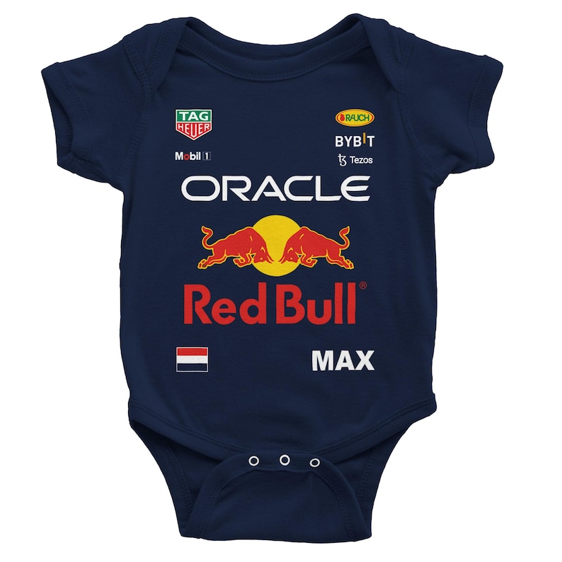 Body de bebé Red Bull Racing, Fórmula 1, inspirado en Max Verstappen imagen 1