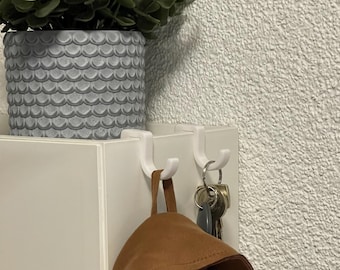 Side hooks for hallway storage system, organizer suitable as an accessory for IKEA TRONES shoe cabinet - holder for dog leash, jacket, keys