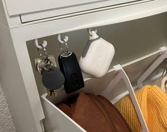 3D print file: Hook set for organization, suitable as an accessory for IKEA TRONES shoe cabinet - template for keys & cables STL 3MF
