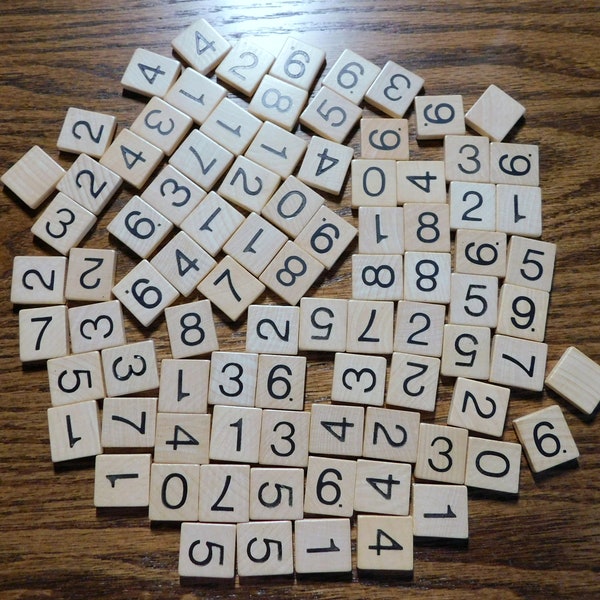 Vintage Number Tiles - You Choose Which One