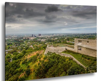 Getty Museum Los Angeles Photography | Muurkunst met uitzicht op de stad Californië | Moderne architectuurprint | Landschapsfoto LA