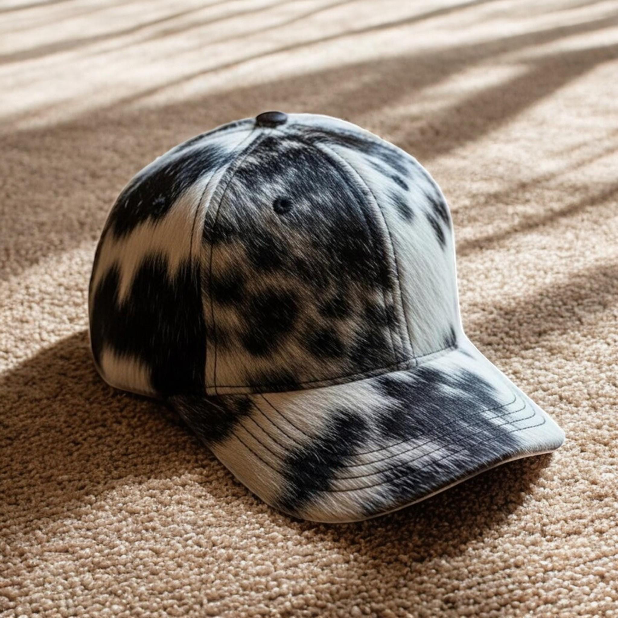 Cow Hide Baseball Cap - Etsy