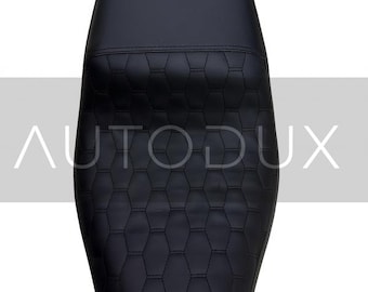 AUTODUX passend für Royal Enfield Himalayan und Scram 411, Himalayan 450, Hunter kundenspezifische Sitzbezüge speziell für den Versand weltweit