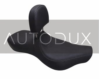 Autodux passend für Royal Enfield Super Meteor 650 Benutzerdefinierte schwarze Sitzfläche mit Rückenlehne