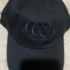 Triple Ring CCO Dad Hat | Minimal Embroidered Logo Cap Unisex Streetwear, Black & Grey Everyday Hat