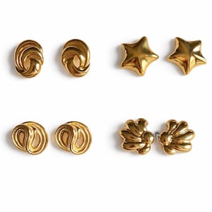 Boucles d’oreilles clip dorées