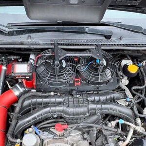 Intercooler Grid Fan System with Water Ports - For Autocross & Track - Minimizes Heat Soak for Subaru Top Mount Intercoolers - Dual Fan Unit image 7