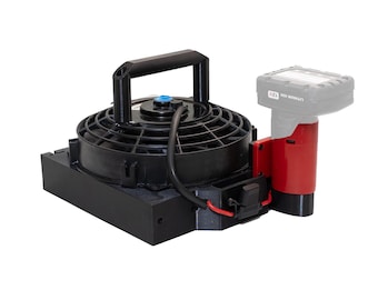 Intercooler Grid Fan System with Water Ports - For Autocross & Track - Minimizes Heat Soak for Subaru Top Mount Intercoolers Single Fan Unit