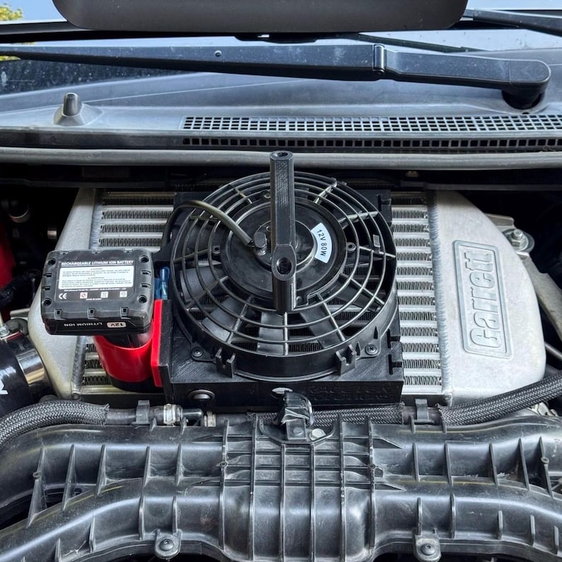 Intercooler Grid Fan System with Water Ports - For Autocross & Track - Minimizes Heat Soak for Subaru Top Mount Intercoolers - Dual Fan Unit image 8