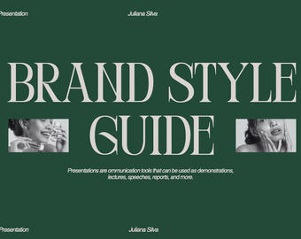 Green Business Branding Kit | Eco Brand Style Guide | Nature-Inspired Brand Identity Template