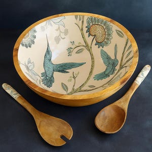 Hummingbird Bowls with spoon Set