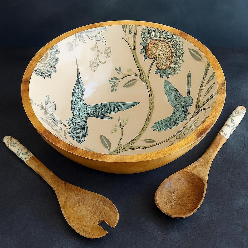 Hummingbird Bowls with spoon Set