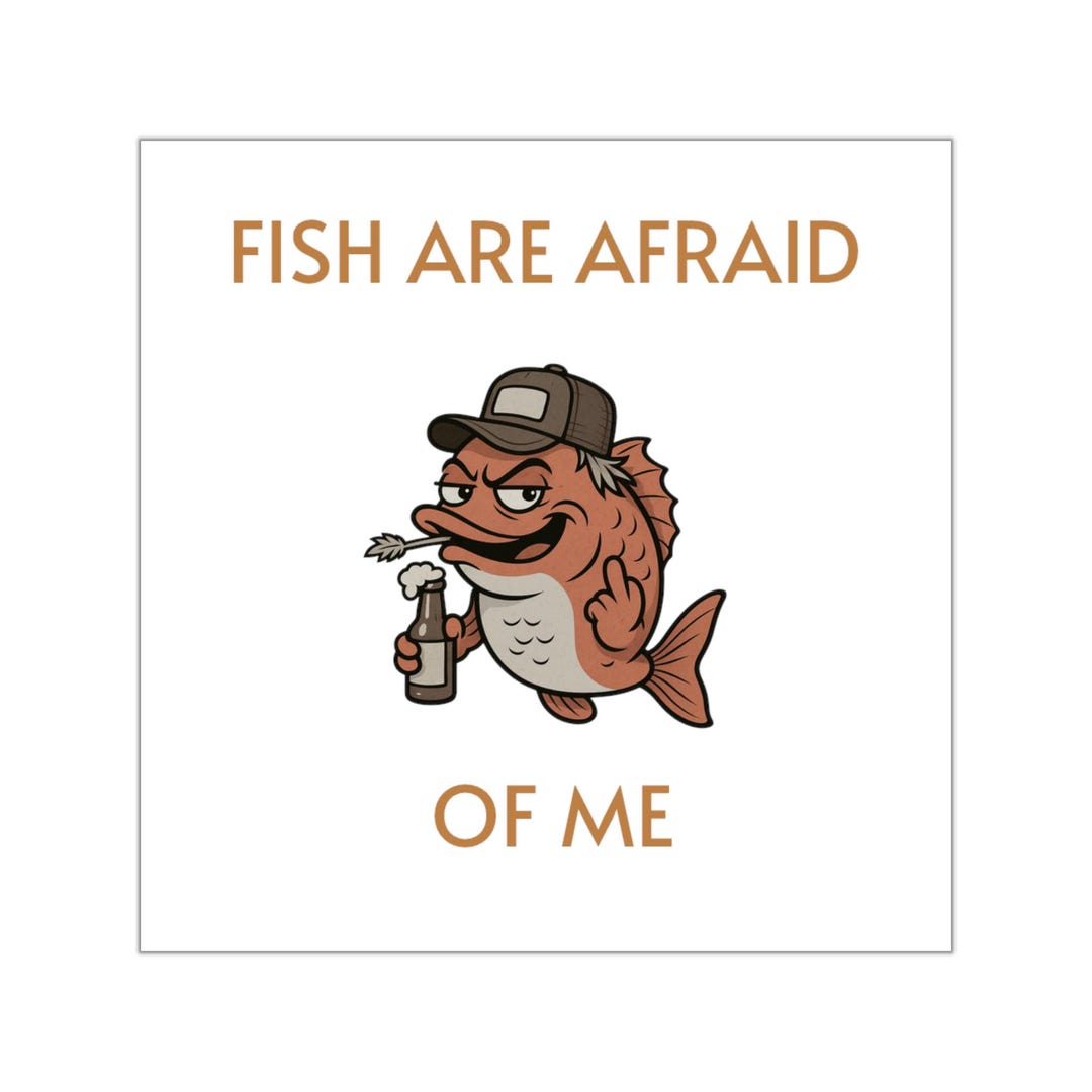 Fish Are Afraid of Me Vinyl Sticker - Etsy