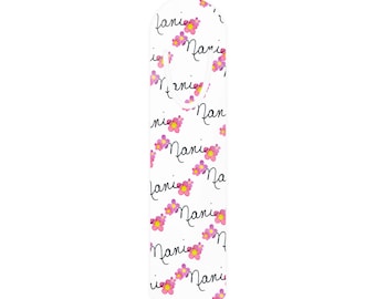 Handwritten 'Nani' Floral Pattern Bookmark | Metal Bookmark