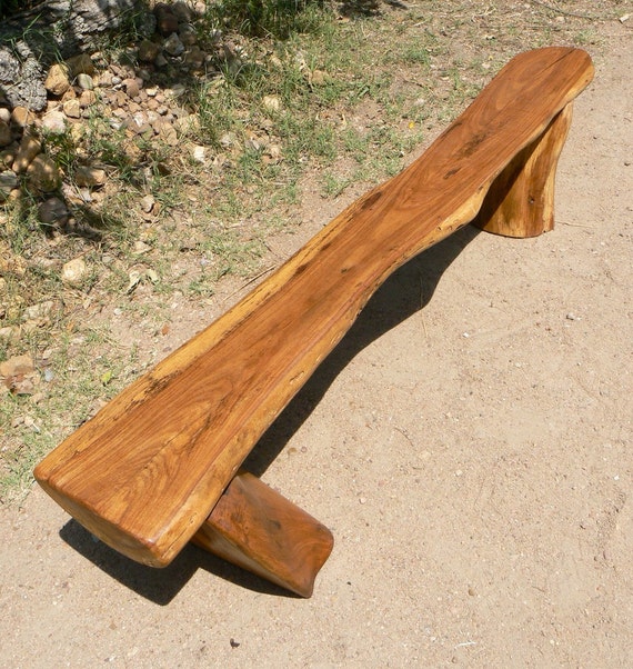 Large Outdoor Bench Reclaimed Pecan Wood Etsy