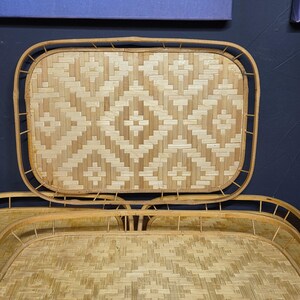 1 Vintage Bamboo Serving Tray: Retro Tiki Bar Style, 19x13 image 8