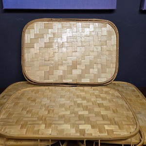1 Vintage Bamboo Serving Tray: Retro Tiki Bar Style, 19x13 image 10