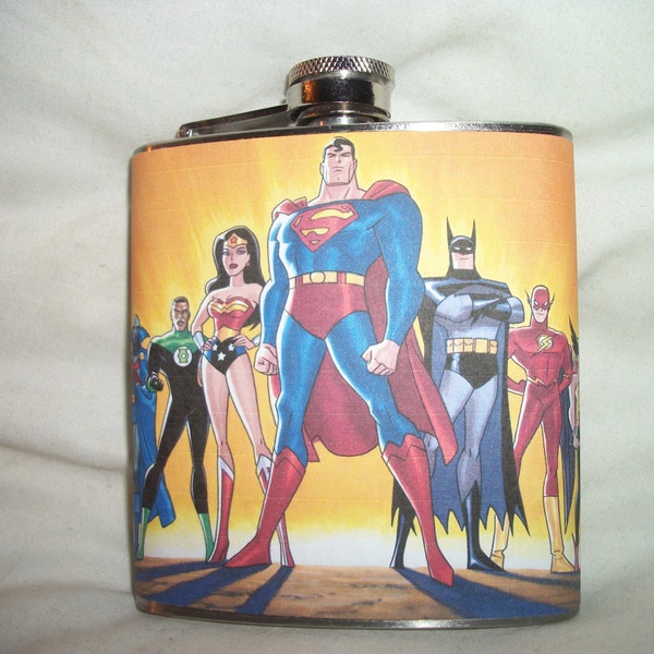 Superman and Friends Stainless Steel Flask 6oz