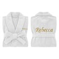 Personalised Embroidered Font and Back Terry Towel Bathrobe – Custom Name – Men & Women Quality Luxury Wedding Robe Spa Hotels product logo
