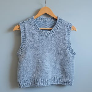 Zie mijn vest breipatroon beginnersvriendelijk van boven naar beneden snel gebreid naadloos kledingstuk pdf