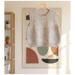The See My Vest Easy Knit Pattern - Beginner Friendly Top-Down Worsted Weight Tank Top