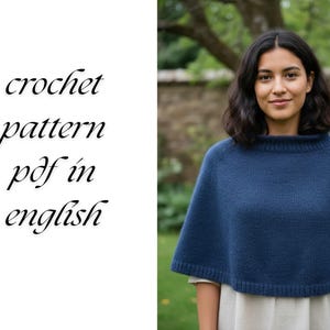 Toast Poncho Inspired Shrug Knitting Pattern PDF Download  Beginner Friendly NeckDown Circular Knit