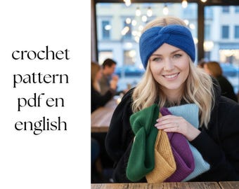 Breipatroon PDF Gedraaide Tulband Hoofdband Kabelknoop DIY Gemakkelijk Naadloos Alpaca Zijde Garen