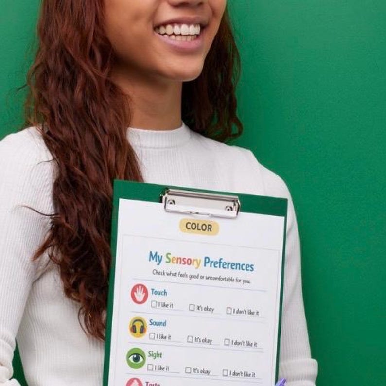 Sensory Preferences Worksheet for Autism | Identify Sensory Likes ...