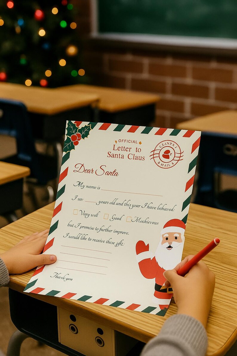 Editable Santa Letter Printable | Classroom Christmas Writing Activity ...