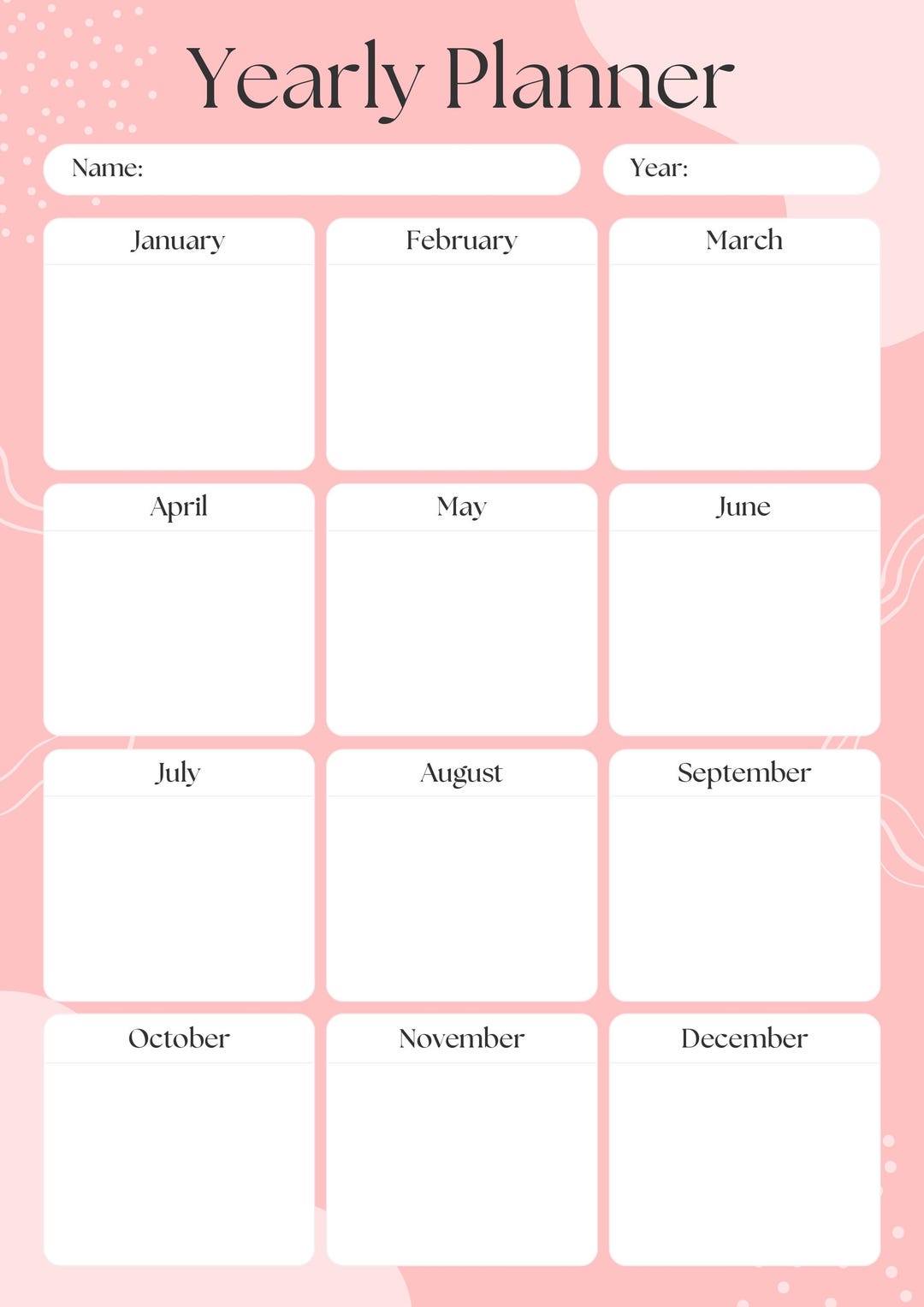 2026 Yearly Monthly Weekly Daily Digital Planner A4 (pdf ) File - Etsy ...