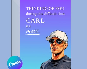 Sommarhus Carl är en röra gratulationskort | Sympati (digital nedladdning)