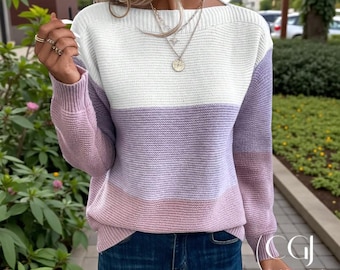 Charming Women’s Sweater - Round Neck Pullover Top - Cosy Autumn and Winter Essential